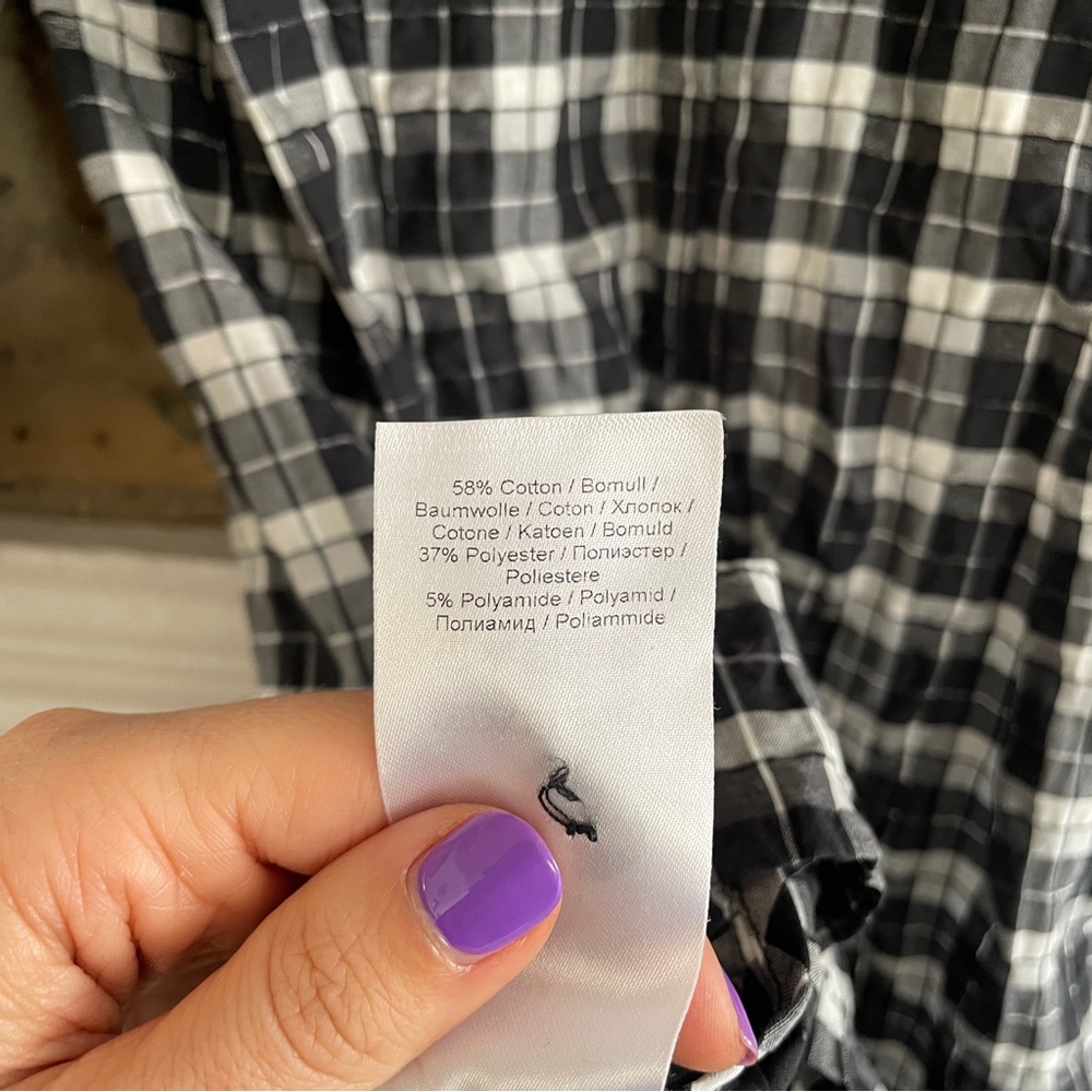 GANNI Charron Mini Dress - Seersucker Check - Picture 8 of 8